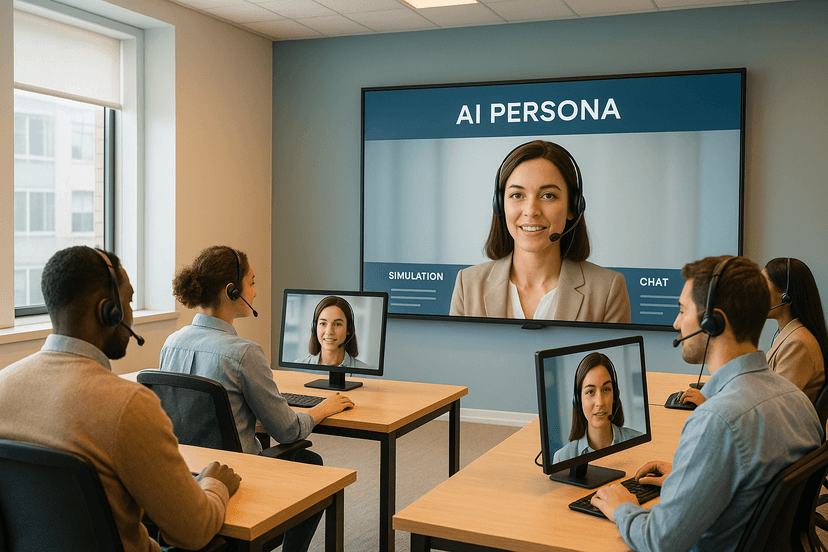 AI Persona Libraries for Call Center Training