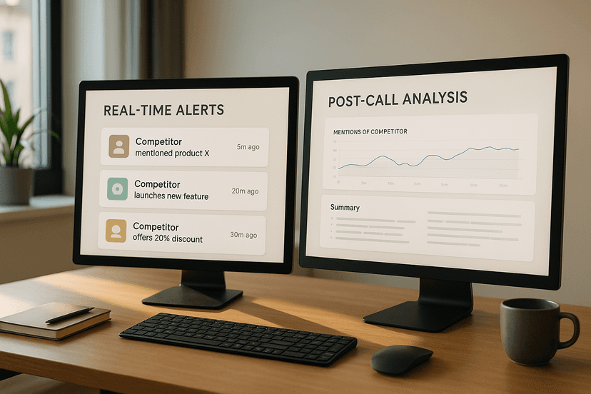 Competitor Mentions: Real-Time Alerts vs. Post-Call Analysis