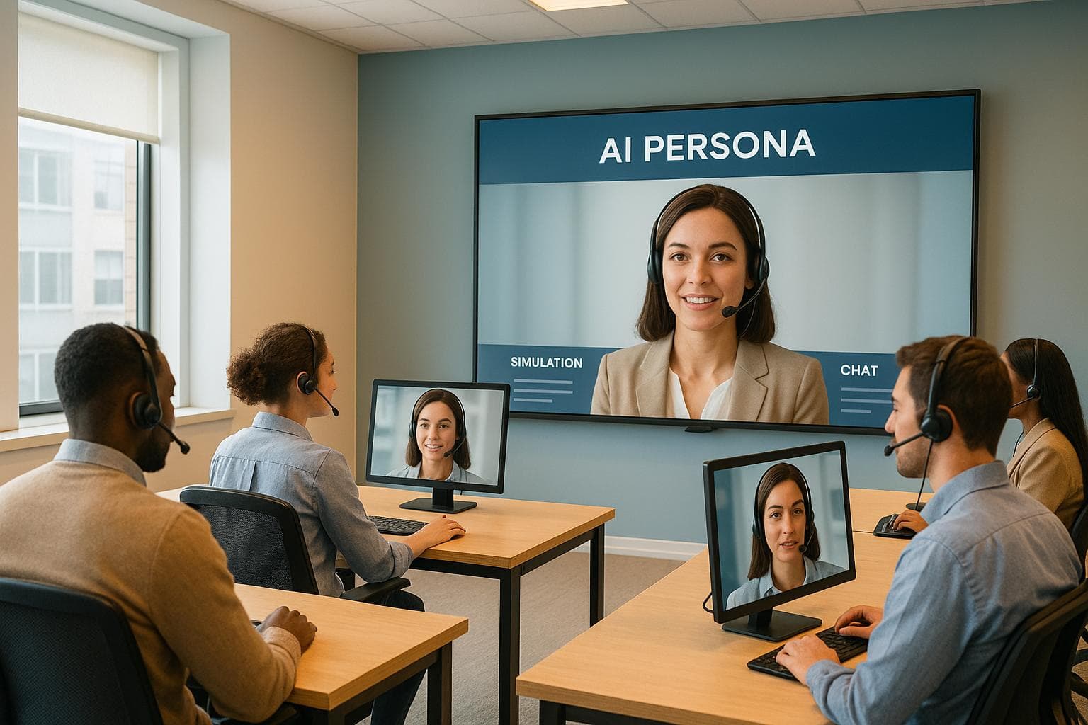 AI Persona Libraries for Call Center Training